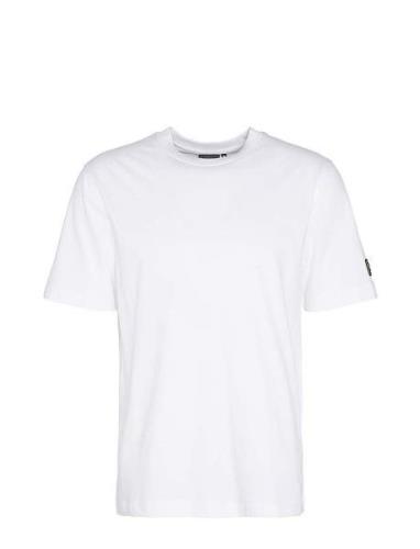 B.intl Outline T-Shirt Tops T-shirts Short-sleeved White Barbour