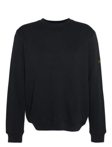 B.intl Outline Crew Tops Knitwear Round Necks Black Barbour