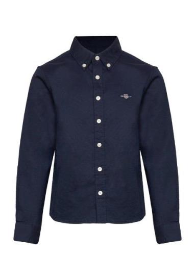 Shield Oxford Bd Shirt Tops Shirts Long-sleeved Shirts Navy GANT