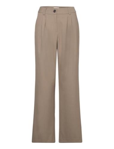 Ankermd Wide Pants Bottoms Trousers Wide Leg Beige Modström