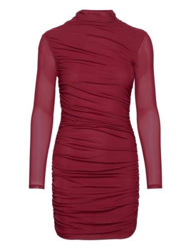 Draped Body Dress Lyhyt Mekko Red Mango