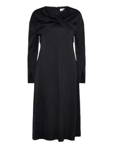 Lyanna - Fluid Viscose Rd Polvipituinen Mekko Black Day Birger Et Mikk...