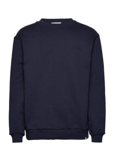 Crew Sweatshirt Tops Sweat-shirts & Hoodies Hoodies Navy Les Deux