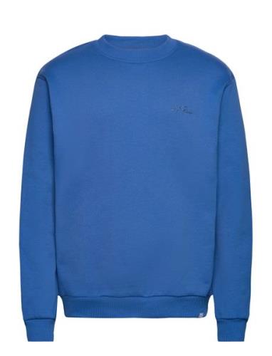 Crew Sweatshirt Tops Sweat-shirts & Hoodies Hoodies Blue Les Deux