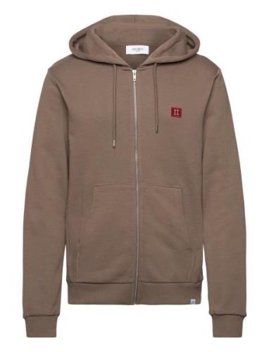 Piece Zipper Hoodie Tops Sweat-shirts & Hoodies Hoodies Beige Les Deux