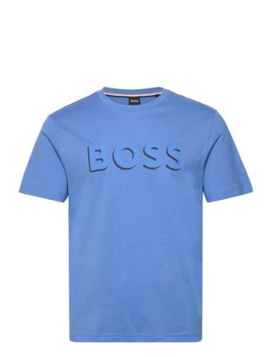 Tiburt 339 Tops T-shirts Short-sleeved Blue BOSS