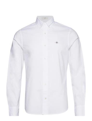 Slim Classic Poplin Shirt Tops Shirts Casual White GANT