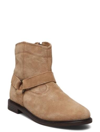 Leather Ankle Boots Bootsit Nauhalliset Saapikkaat Beige Mango