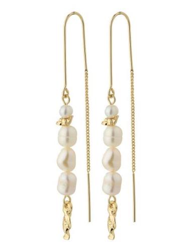 Berthe Pearl Chain Earrings Korvakoru Korut Gold Pilgrim