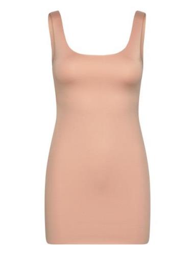 Seamless Dress With Straps Lyhyt Mekko Beige Mango