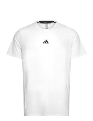 D4T Tee Sport T-shirts Short-sleeved White Adidas Performance