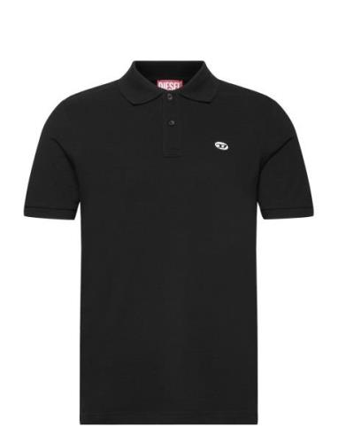 T-Smith-Doval-Pj Polo Shirt Tops Polos Short-sleeved Black Diesel