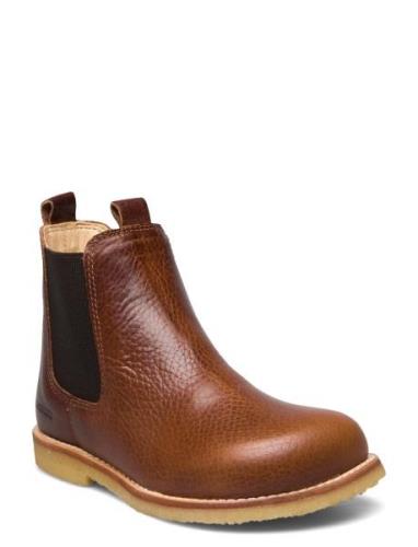 Chelsea Boot Bootsit Nauhalliset Saapikkaat Brown ANGULUS