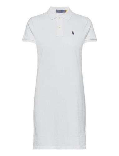 Cotton Mesh Polo Dress Lyhyt Mekko White Polo Ralph Lauren