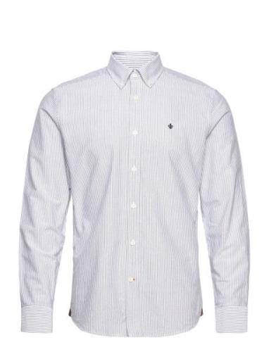 Douglas Stripe Shirt-Slim Fit Tops Shirts Casual Blue Morris