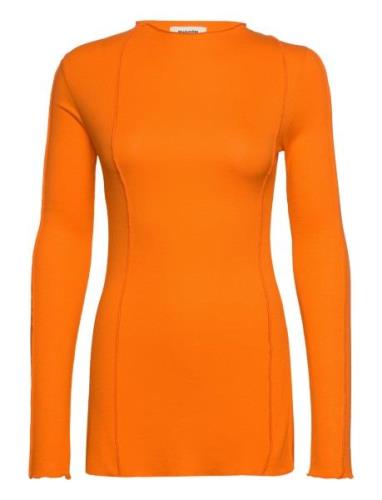 Cassiemd Ls Top Tops T-shirts & Tops Long-sleeved Orange Modström