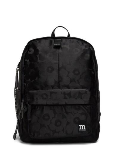 Zip Top Backpack Unikko Reppu Laukku Black Marimekko