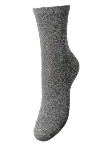 Pcsebby Glitter Long Aop Socks Noos Lingerie Socks Regular Socks Grey ...