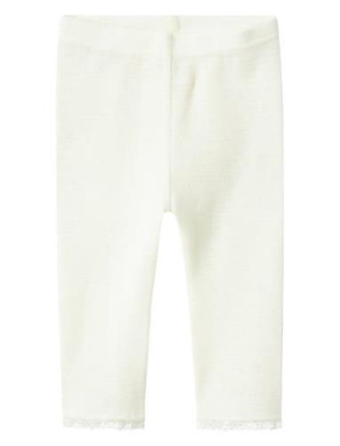 Nbfwang Wool Needle Legging Solid Noos Bottoms Leggings White Name It