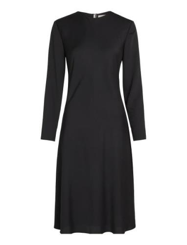 Recycled Cdc Fit & Flare Dress Polvipituinen Mekko Black Calvin Klein