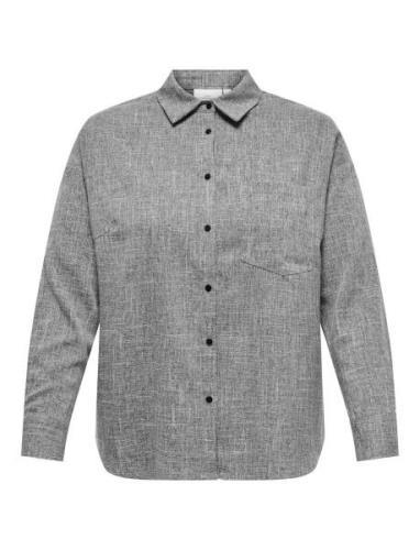 Carsuttin L/S Loose Shirt Wvn Tops Shirts Long-sleeved Grey ONLY Carma...