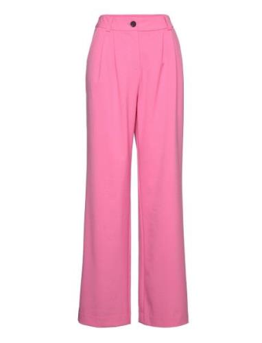 Ankermd Wide Pants Bottoms Trousers Wide Leg Pink Modström