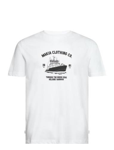 Urho T-Shirt Tops T-shirts Short-sleeved White Makia