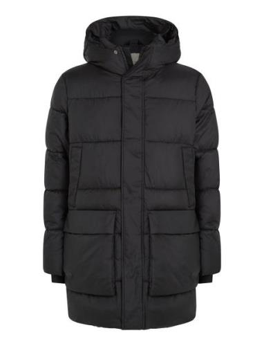 Long Hooded Quilt Puffer Mw Villakangastakki Pitkä Takki Black Calvin ...