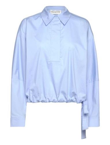 Tashumi Tops Shirts Long-sleeved Blue Munthe