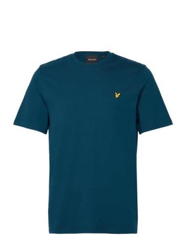 Plain T-Shirt Tops T-shirts Short-sleeved Blue Lyle & Scott