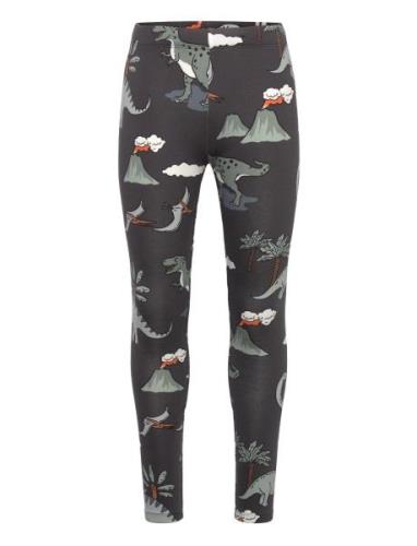 Leggings Dino Aop Bottoms Leggings Grey Lindex