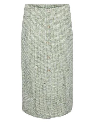 Yasasara Hmw Midi Skirt Polvipituinen Hame Green YAS