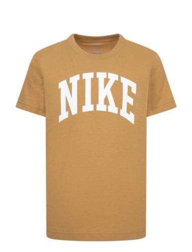 Nike Club Seasonal Tee Tops T-shirts Short-sleeved Beige Nike