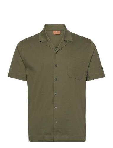 Mmgmarco Cuban Ss Shirt Tops Shirts Short-sleeved Khaki Green Mos Mosh...