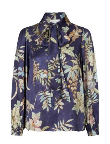 Kikkidea Tops Blouses Long-sleeved Navy Dea Kudibal