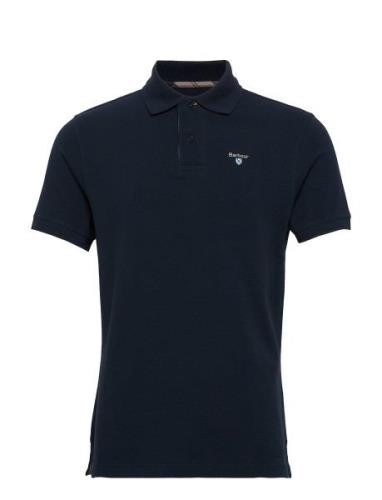 Barbour Tartan Pique Polo Tops Polos Short-sleeved Blue Barbour