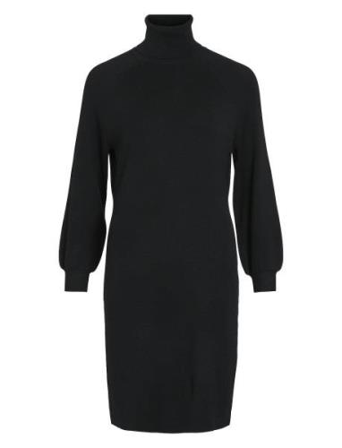 Viostria Roll Neck L/S Knit Dress - Noos Polvipituinen Mekko Black Vil...