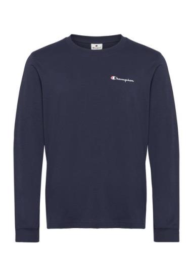 Crewneck Long Sleeve T-Shirt Tops T-shirts Long-sleeved Navy Champion