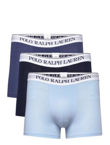 Classic Stretch-Cotton Trunk 3-Pack Bokserit Blue Polo Ralph Lauren