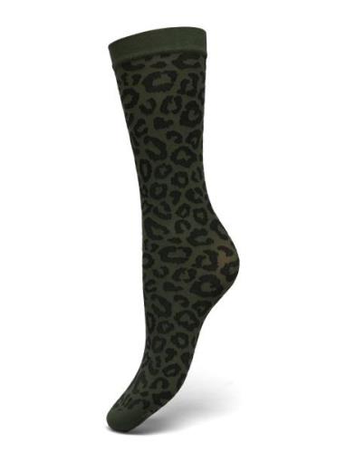 Leopard Kneehigh Lingerie Socks Regular Socks Black Sneaky Fox