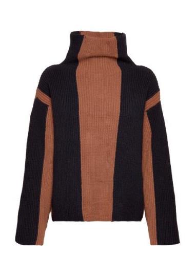 Allymd T-Neck Tops Knitwear Turtleneck Brown Modström