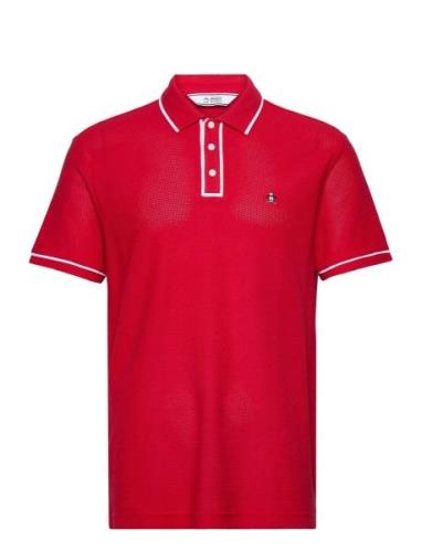 Org Cttn Earl Mesh P Tops Polos Short-sleeved Red Original Penguin