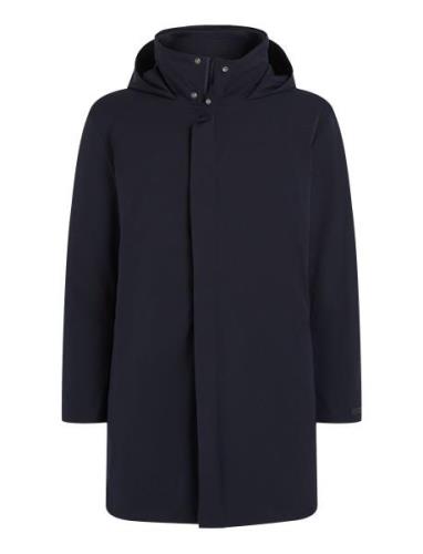 Technical Twill Parka Villakangastakki Pitkä Takki Navy Calvin Klein