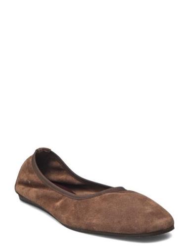 Rey Suede Flats Ballerinat Brown Filippa K