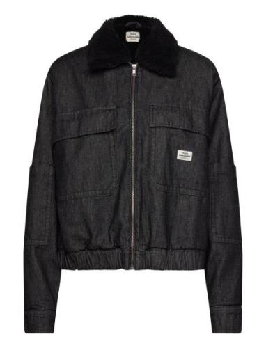 Dark Denim Sunny Jacket Farkkutakki Denimtakki Black Mads Nørgaard