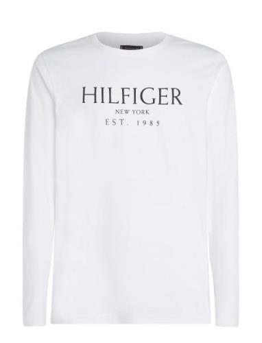 Big Hilfiger Ls Tee Tops T-shirts Short-sleeved White Tommy Hilfiger