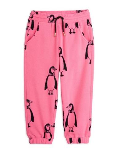 Penguin Fleece Trousers Bottoms Sweatpants Pink Mini Rodini