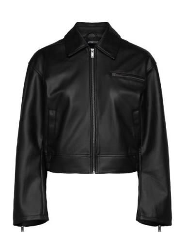 Distressed Pu Bomber Bombertakki Black Gina Tricot