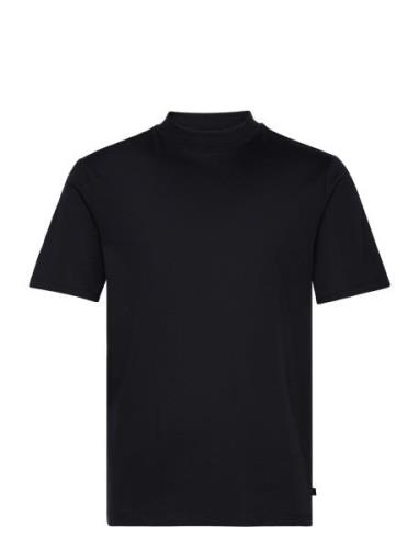 Ace Mock Neck T-Shirt Tops T-shirts Short-sleeved Black J. Lindeberg