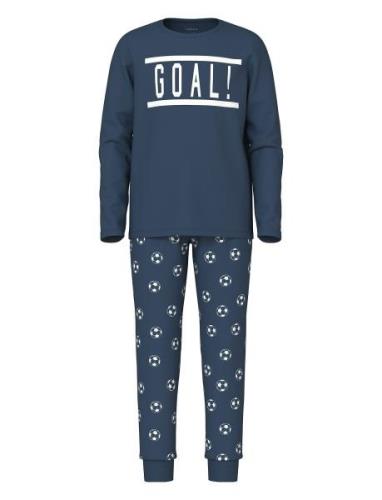 Nkmnightset Dark Denim Football Noos Pyjamasetti Pyjama Navy Name It